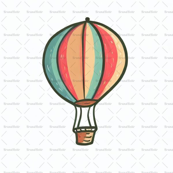 Verspielter Heißluftballon
